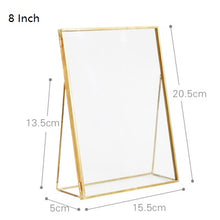 Load image into Gallery viewer, Brass Gold Metal Photo Frame / Rectangle /Standing portrait photo frame