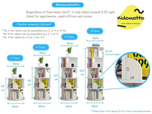 Load image into Gallery viewer, 360 Degree Round 6 Tier 5 Compartment Rotating Display Shelf Bookcase Organiser - White