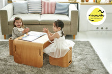 Load image into Gallery viewer, Kido Wooden Table & Chair Set Multi Purpose - 3 Pieces