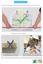 Load image into Gallery viewer, 360 Degree Round 6 Tier 5 Compartment Rotating Display Shelf Bookcase Organiser - Natural