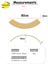Load image into Gallery viewer, Kidoboard Wooden Curved Balance Board