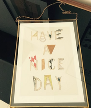 Load image into Gallery viewer, Hanging Metal Glass Picture Frame - Photo Frame for Family Wedding Photo Geometric Ornament Plant Sample Clip for Pressed Flowers Photos
