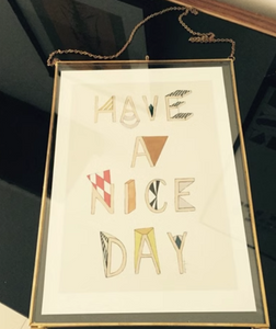 Hanging Metal Glass Picture Frame - Photo Frame for Family Wedding Photo Geometric Ornament Plant Sample Clip for Pressed Flowers Photos