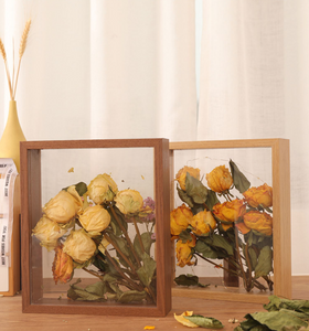 Unigift Shadow Box, Hollow Double-Sized Display, Artwork, Home Decor -Dried Flower Photo Frame - Mothers Day, Birthday, Valentine gift idea